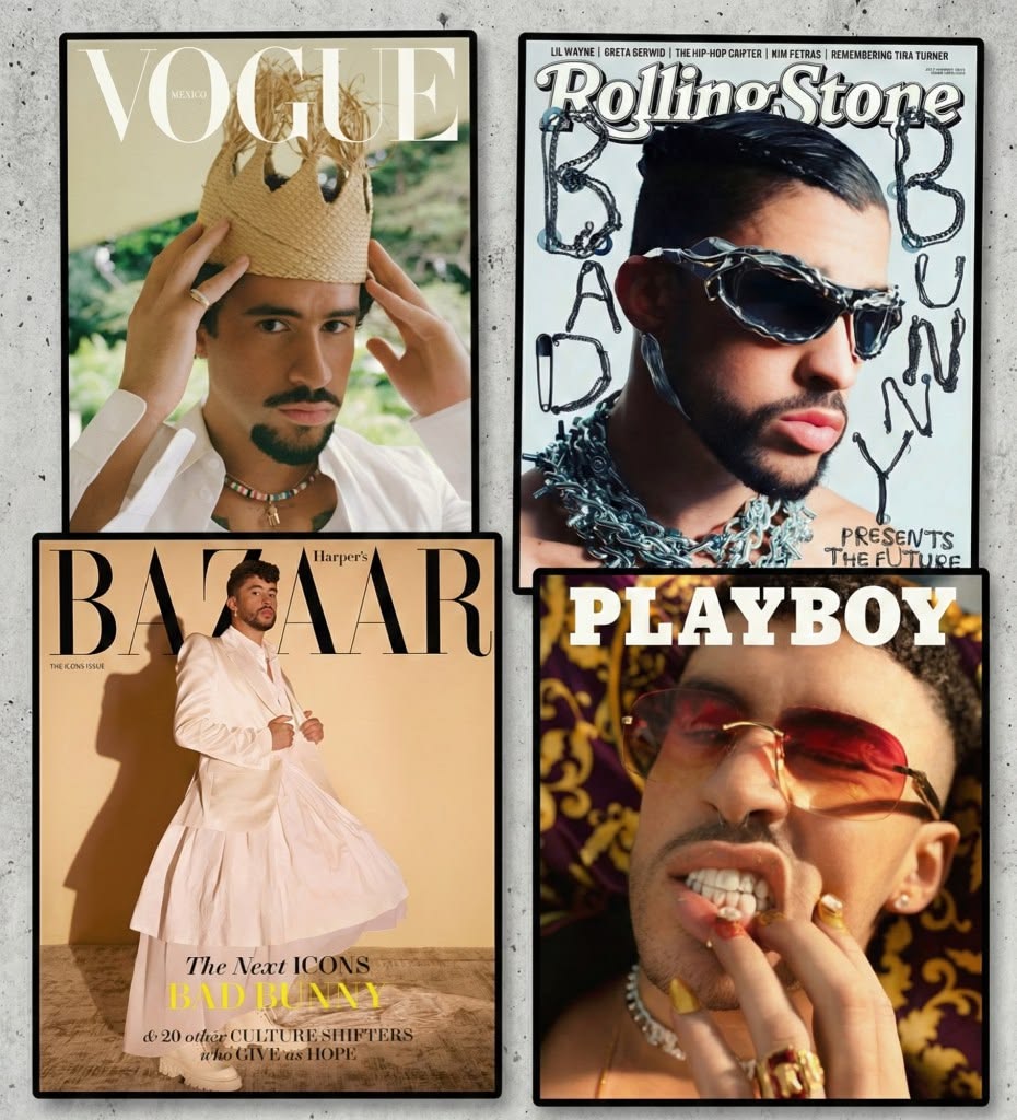 Magazine covers featuring Bad Bunny